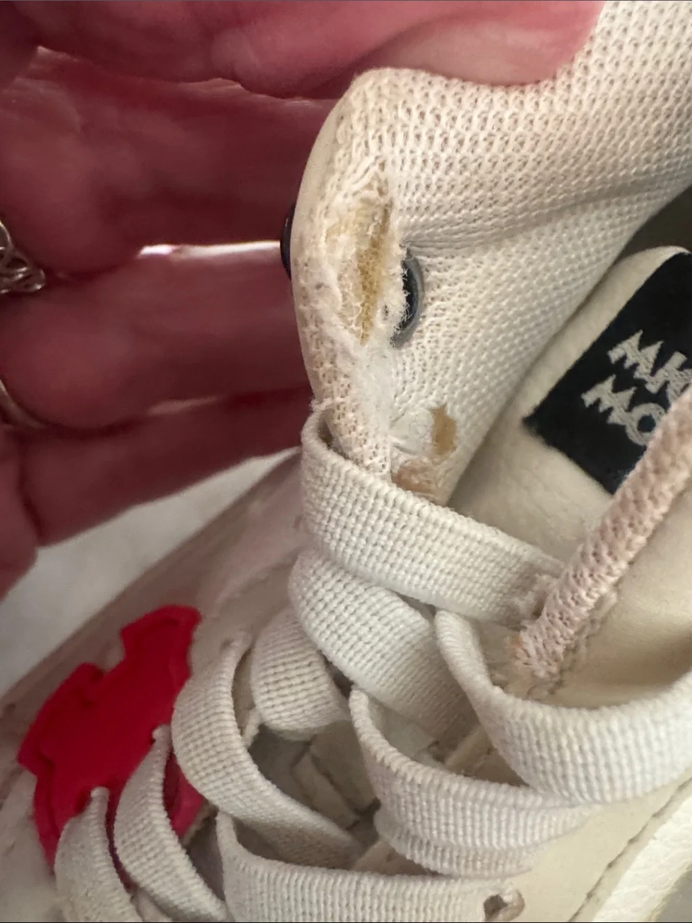 Disney White and Red Mickey High-Top Kids Sneakers